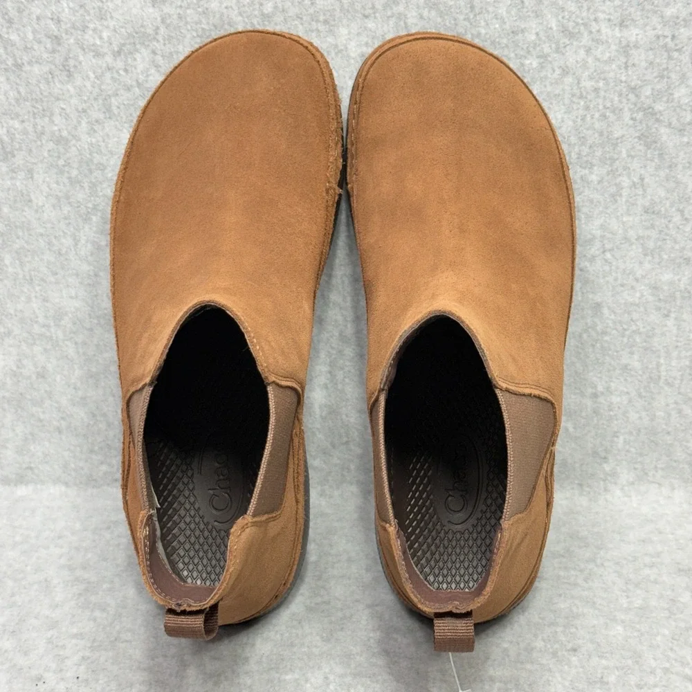 Chaco Paonia Mens Size 10 Chelsea Boots Cinnamon Brown Suede JCH108551